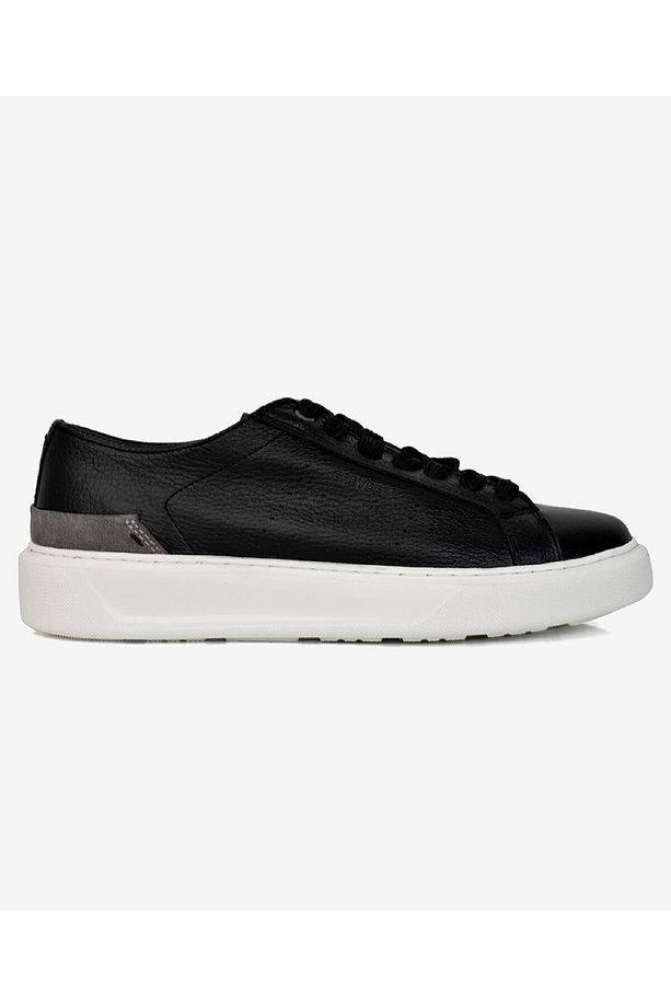 Erkek Siyah Hakiki Deri Sneaker Ayakkabı 3y1sa15770 - 1