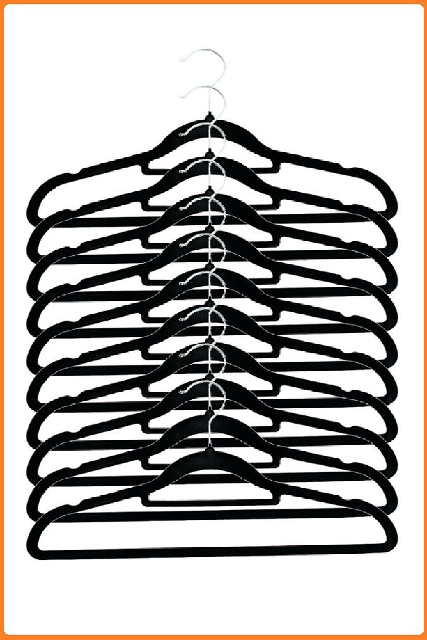 Kadife Askı ,pantolon Askısı, Elbise Askısı, Yüksek Kalite Kadife Kıyafet Askısı, 41 Cm, 10 Adet - 4