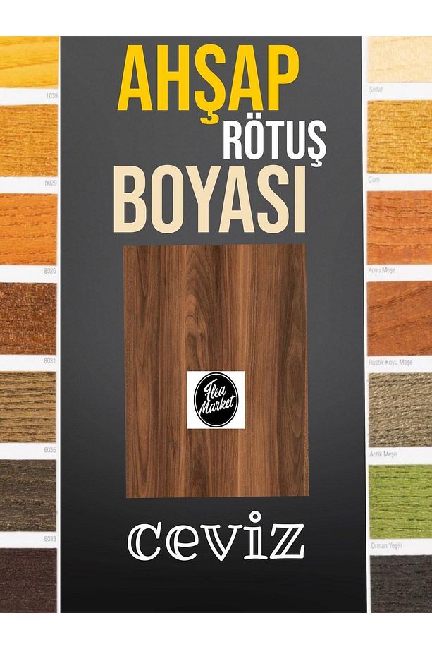 Ahşap Rötuş Boyası - Ceviz 25ml , Fırçalı Cam Şişede Mobilya Masa Sandalye Sehpa Çizik Onarıcı - 1
