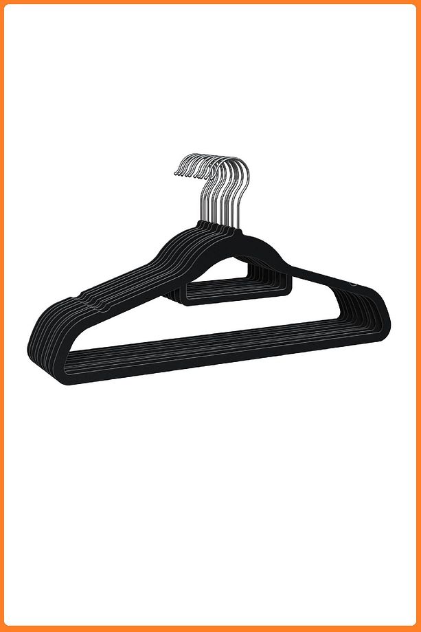 Kadife Askı ,pantolon Askısı, Elbise Askısı, Yüksek Kalite Kadife Kıyafet Askısı, 41 Cm, 10 Adet - 2