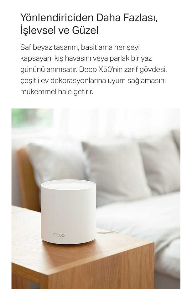 DECO X50 2Lİ Wi-Fi 6 AX3000 Tüm Evi Kapsayan Mesh Wifi Sistemi - 2