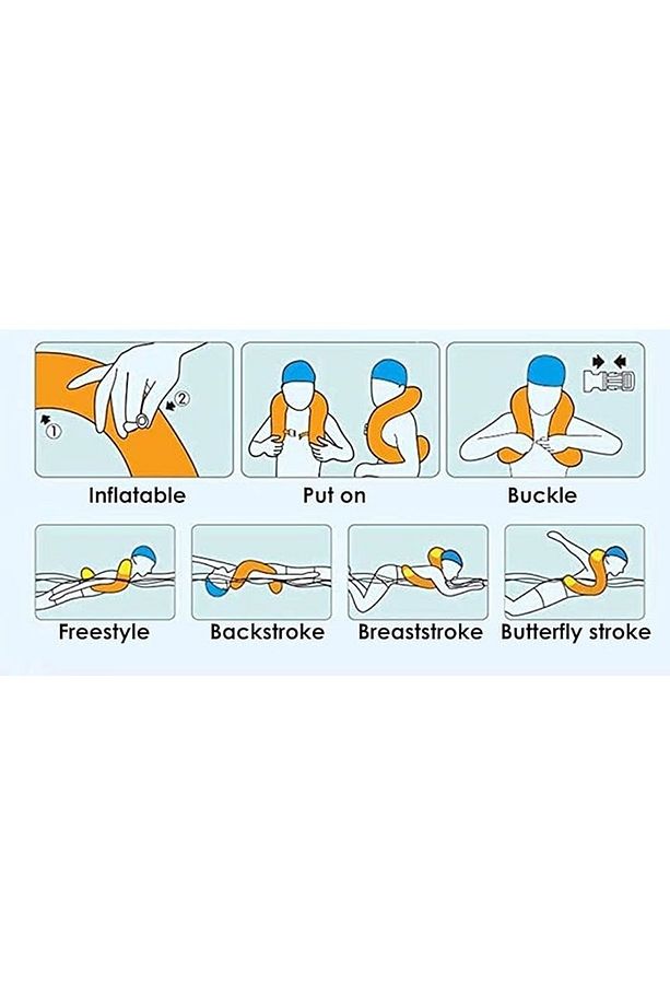 Şişme Can Yeleği- Yüzme Can Yeleği - Swim Vest - Deniz Yeleği Şişme Cankurtaran Yelek 41 cm. - 4