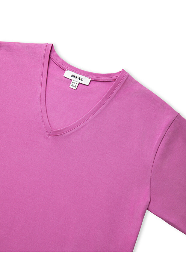 V yaka basic tişört - 4