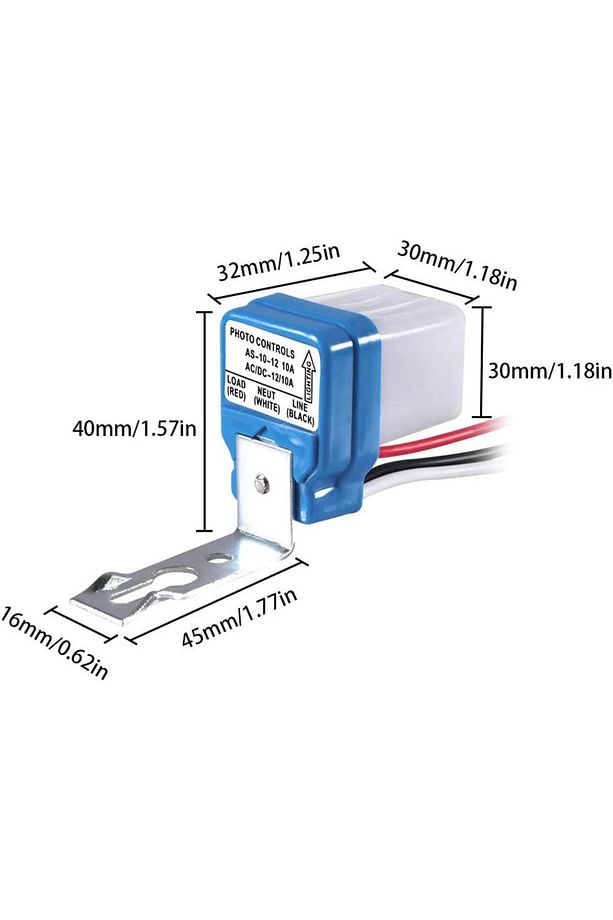 12 VOLT 10 AMPER LDR FOTOSEL SENSÖR ( GECE ÇALIŞIR GÜNDÜZ KAPANIR ) - 4