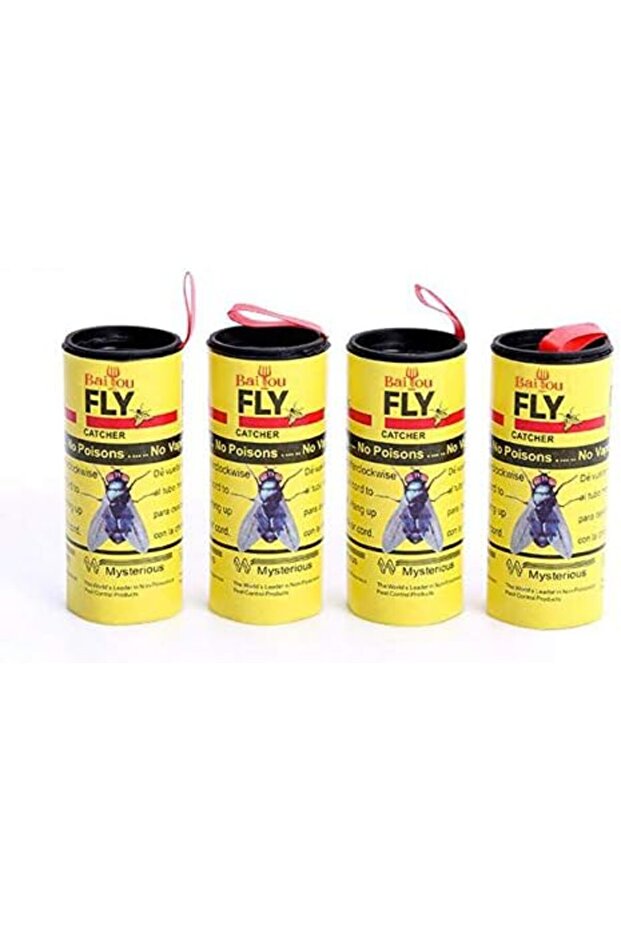 4 Rolls/Pack Fly Sticky Paper Strip Mosquitos Killer Fly Catcher Trap Ribbon Strip Pest Control Pape
