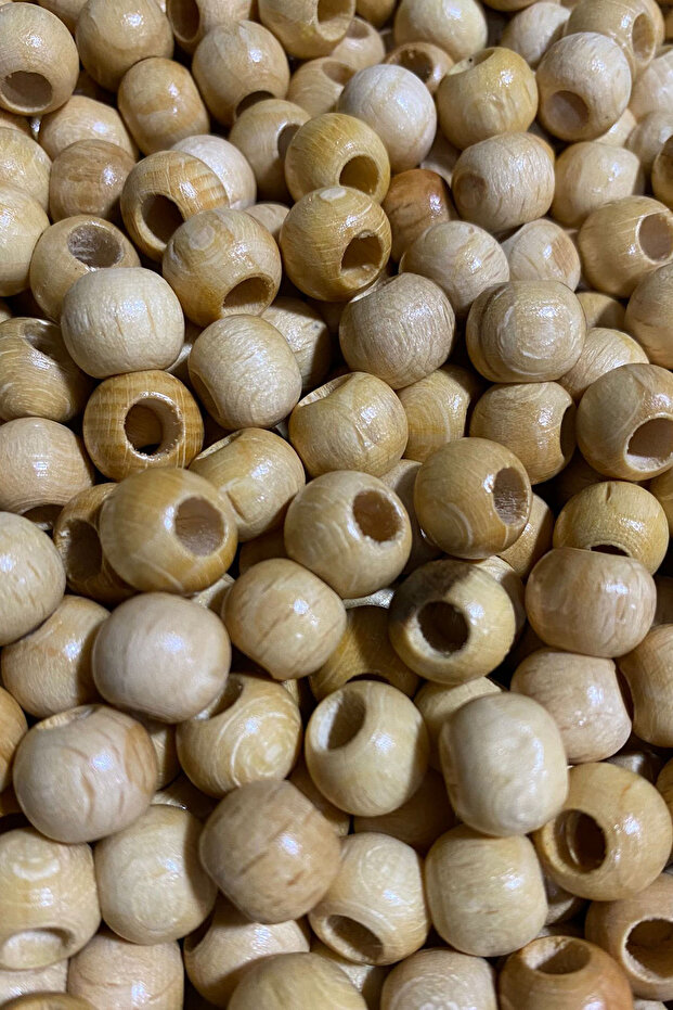 10mm 250 Pcs Natural Color Wood Board Beads