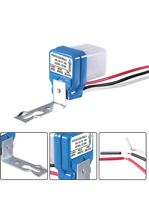 12 VOLT 10 AMPER LDR FOTOSEL SENSÖR ( GECE ÇALIŞIR GÜNDÜZ KAPANIR ) - 3