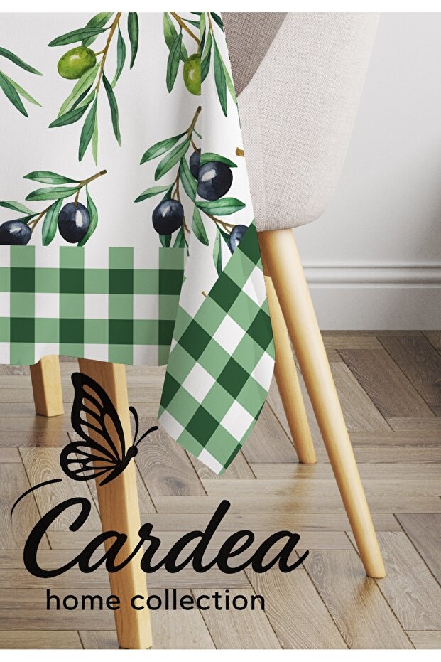 Olive Patterned Digital Printing Tablecloth - 1