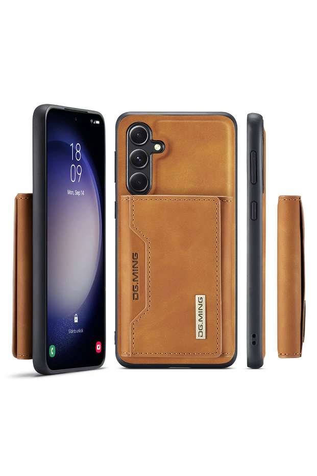 Samsung Galaxy S23 Fe Compatible Leather Phone Case with Detachable Wallet