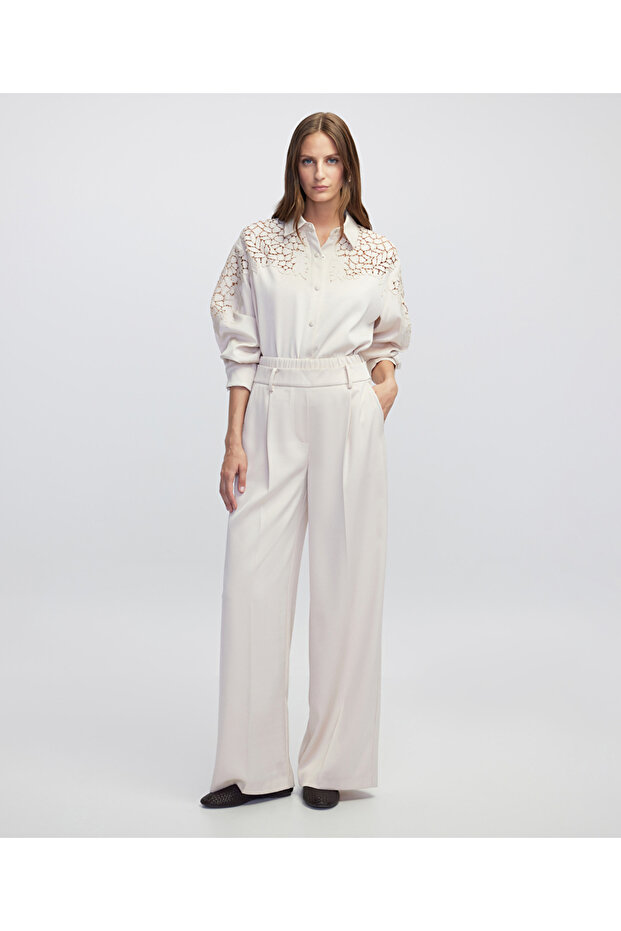 Çift kat bel pantolon - 1