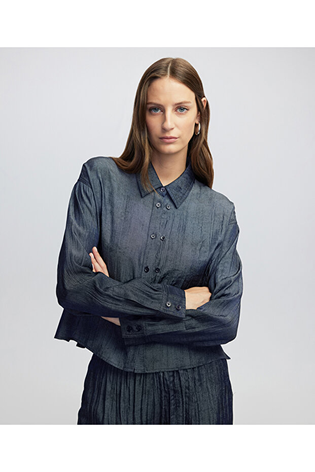 قميص ذو ملمس مزدوج - 1