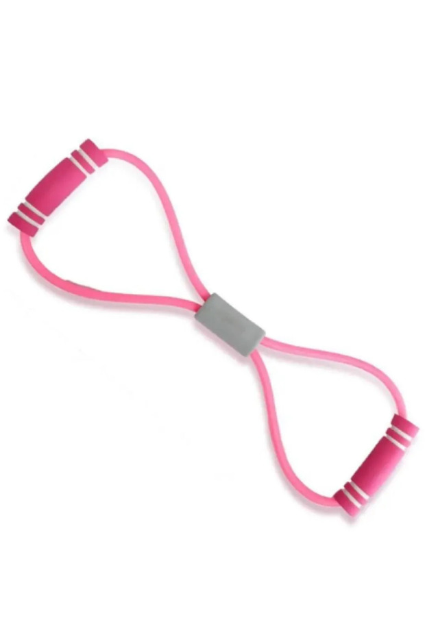 Pink Pilates Resistance Rubber Rope Body Shaper Butterfly Resistance Rubber Power Rubber Exercise