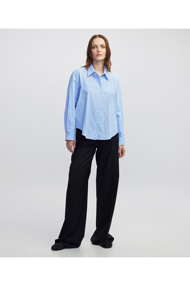 Eskitme efektli gömlek - 6