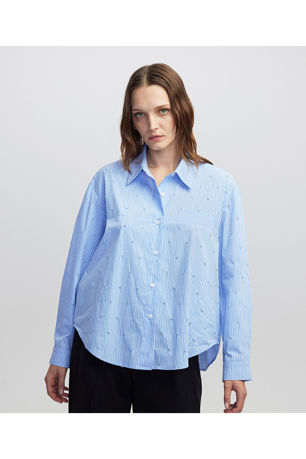 Eskitme efektli gömlek - 1