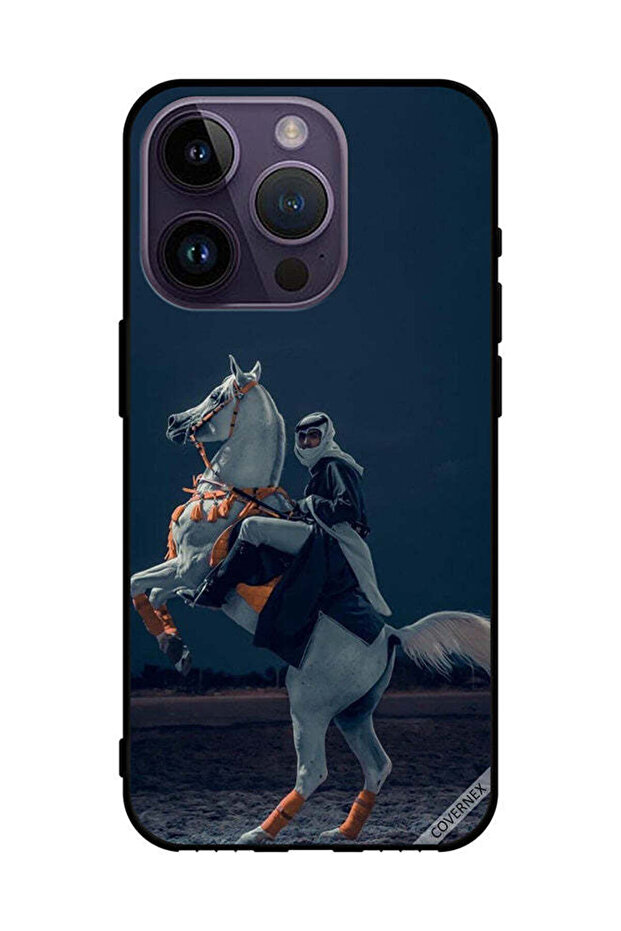 غطاء حماية لهاتف Apple iPhone 14 Pro - شاب على حصان