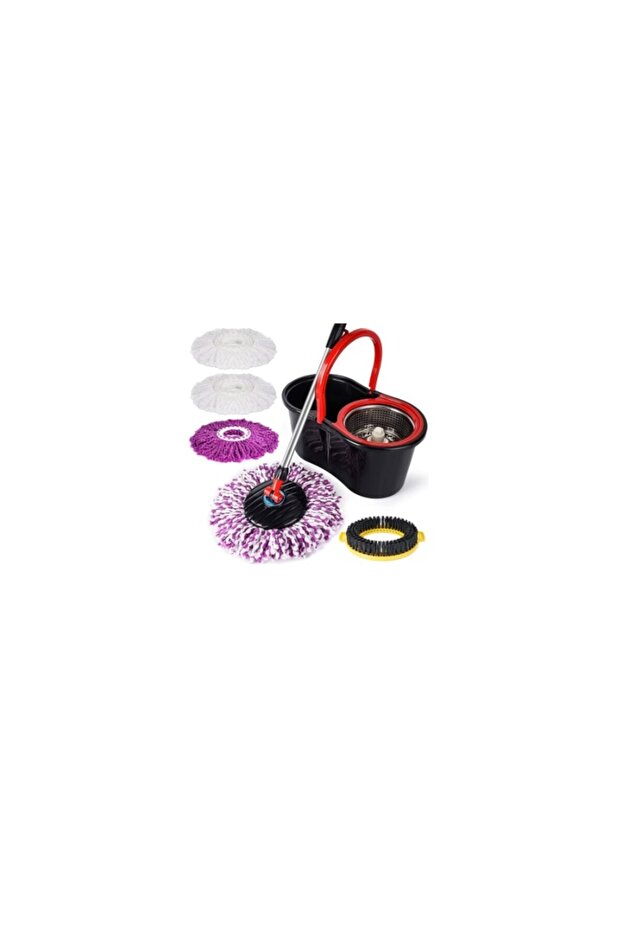 Spin Mop and Bucket Set, Microfiber, 360° - 4