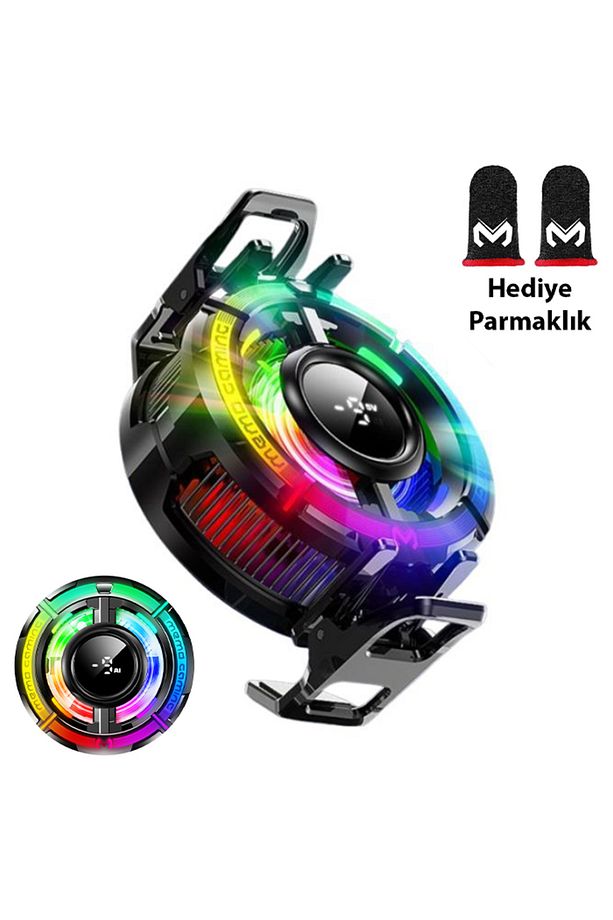 CX15 iOS Android Soğutucu 15W Manyetik + Arka Klips 2'si 1 Arada Yarı İletken Soğutma Fanı Radyatör - 1