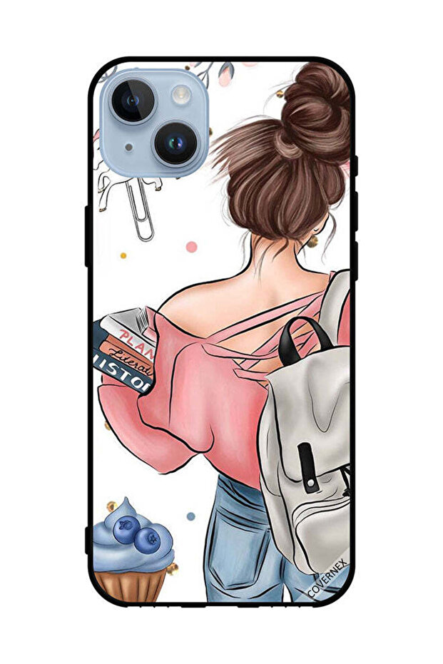 غطاء حماية لهاتف Apple iPhone 14 Plus كتب في متناول اليد خطة متعلمة وتاريخية