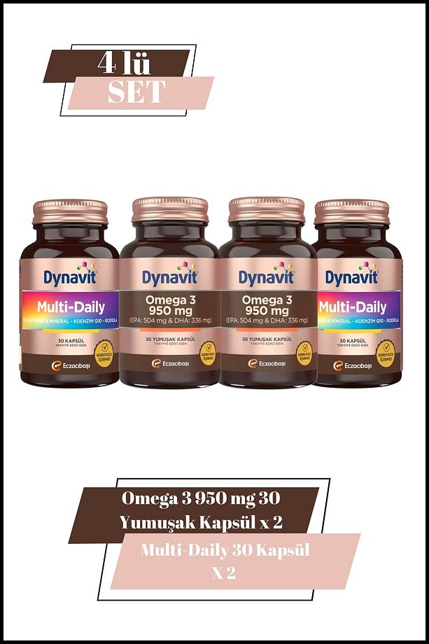 Omega 3 950 mg X2 & Multi-Daily 30 Kapsül X2 - 1
