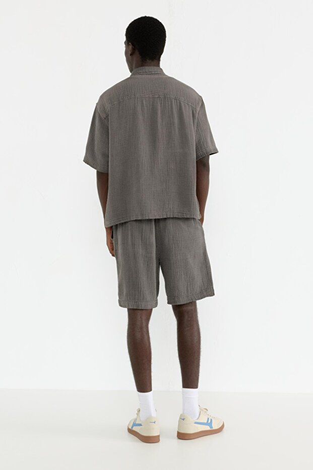 Şile bezi kısa kollu gömlek - 5