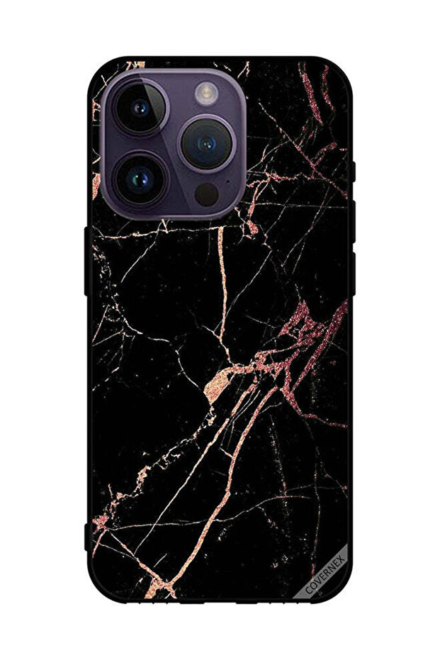 غطاء حماية لهاتف Apple iPhone 14 Pro بنمط رخامي متشقق