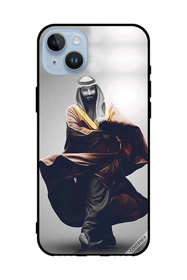 غطاء حماية لهاتف آبل آيفون 14 بلس محمد بن سلمان يمشي