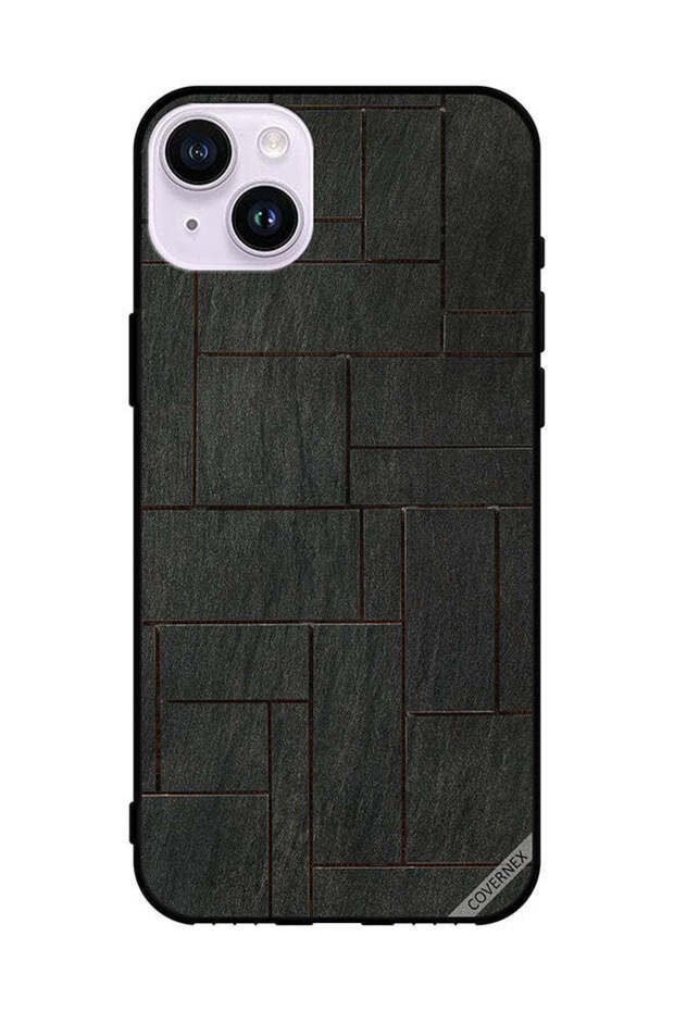 غطاء حماية لهاتف Apple iPhone 14 بنمط جدار حجري