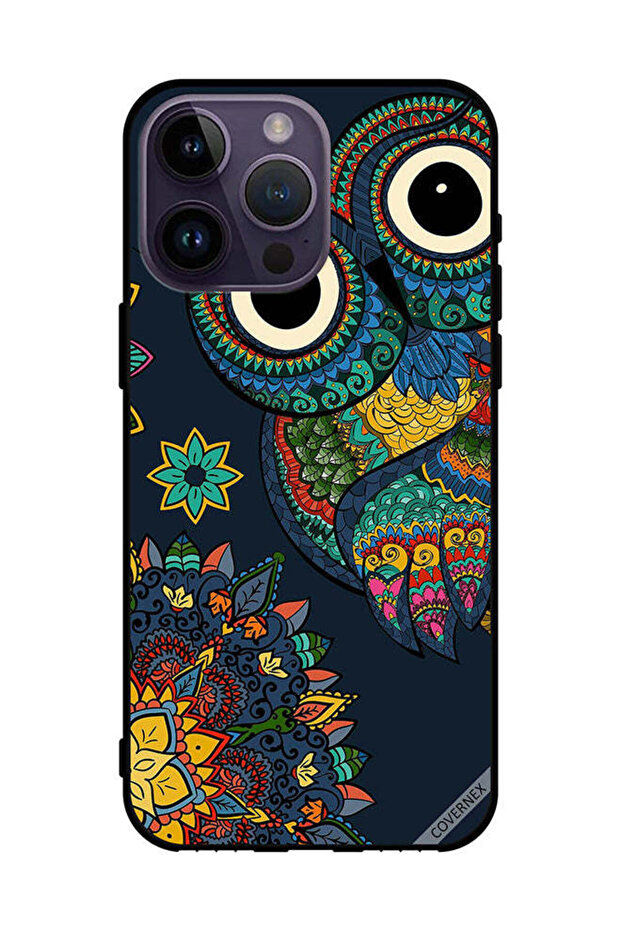 غطاء حماية لهاتف Apple iPhone 14 Pro Max بتصميم بومة زهرية