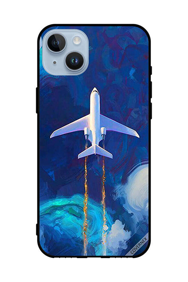 غطاء حماية لهاتف Apple iPhone 14 Plus، رسم طائرة