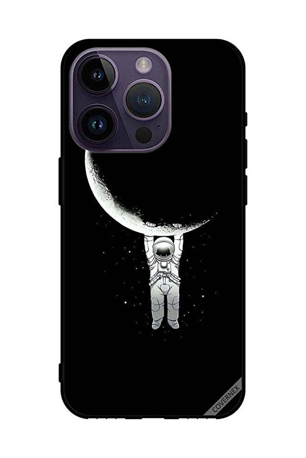 Protective Case Cover For Apple iPhone 14 Pro Hanging On The Moon