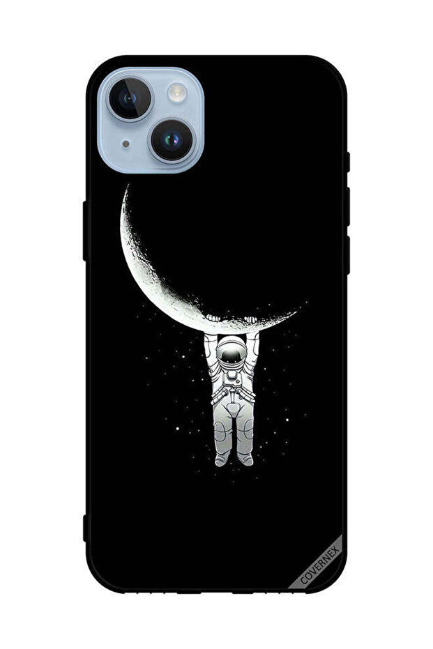 غطاء حماية لهاتف Apple iPhone 14 Plus معلق على القمر