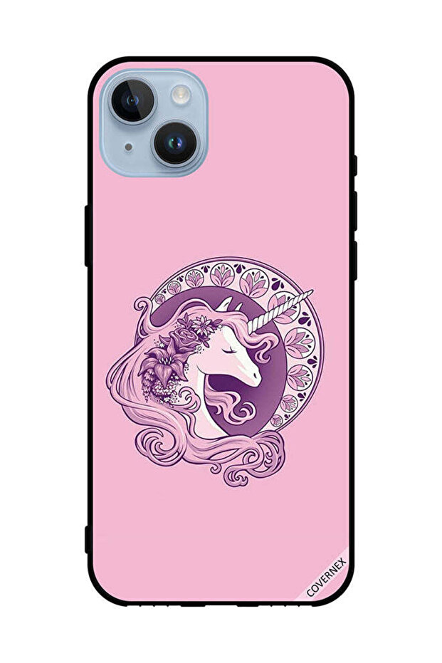 غطاء حماية لهاتف Apple iPhone 14 Plus بتصميم فن يونيكورن