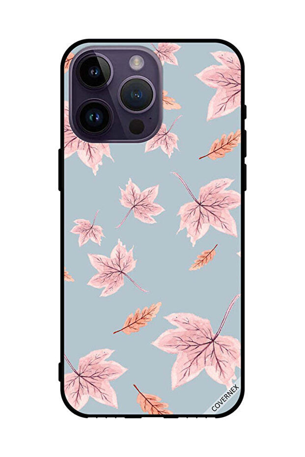 غطاء حماية لهاتف Apple iPhone 14 Pro Max مطبوع عليه أوراق الخريف