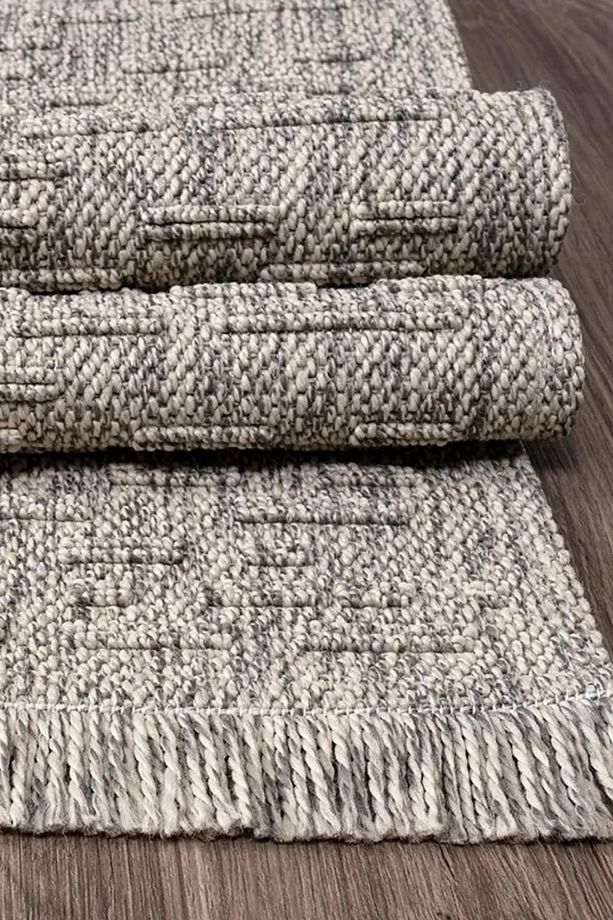 NATUREL PERA, JÜT MODERN DOKUMA SOFT TUŞELİ SİSAL CUT LOOP MASAJ MEKAN SALON ODA HALISI - 4