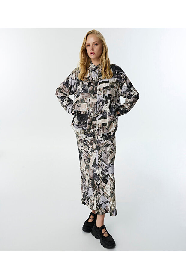 GÖRSEL BASKILI OVERSIZE GÖMLEK - 6