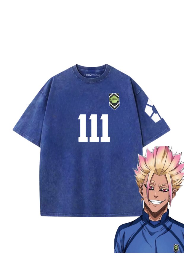 Blue Lock Blue Anime Unisex Oversize Vintage T-Shirt