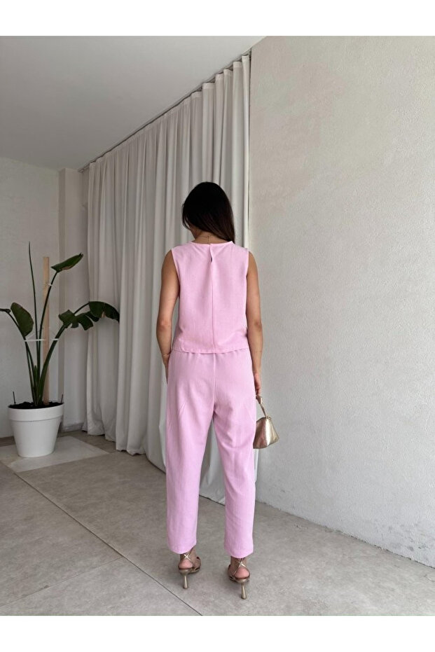Pembe Noa Bluz Pantolon Takım - 8796 - 3