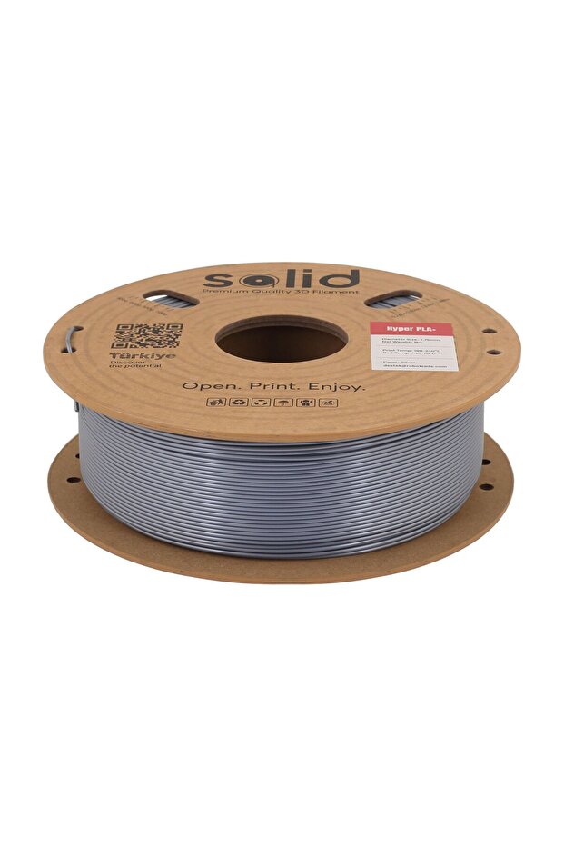 Solid Hyper PLA+ Gümüş Filament 1.75mm - 1Kg - 2
