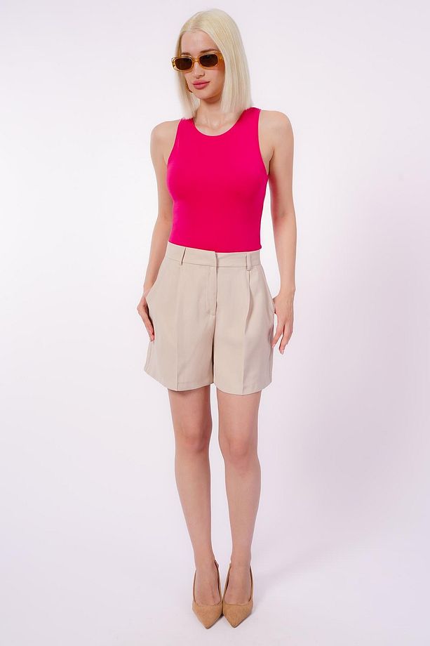 Bej Basic Kadın Şort Sh246 - 6