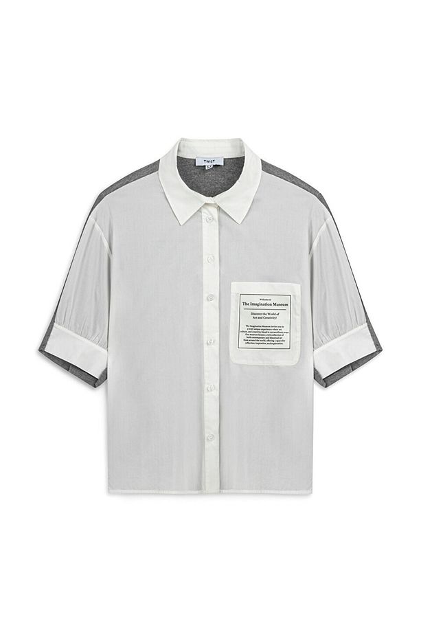 PATCH'Lİ KUMAŞ MIX GÖMLEK - 3