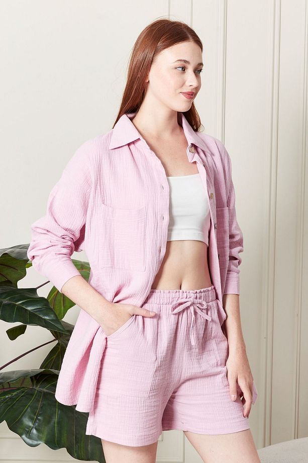 %100 KOTON MOLLİS KUMAŞ ŞORT - 1