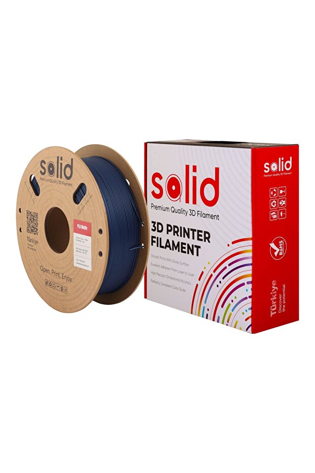 Solid PLA Matte Lacivert Filament 1.75mm - 1Kg - 3