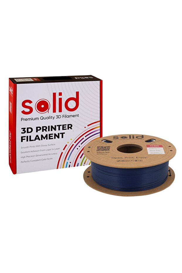 Solid PLA Matte Lacivert Filament 1.75mm - 1Kg - 4