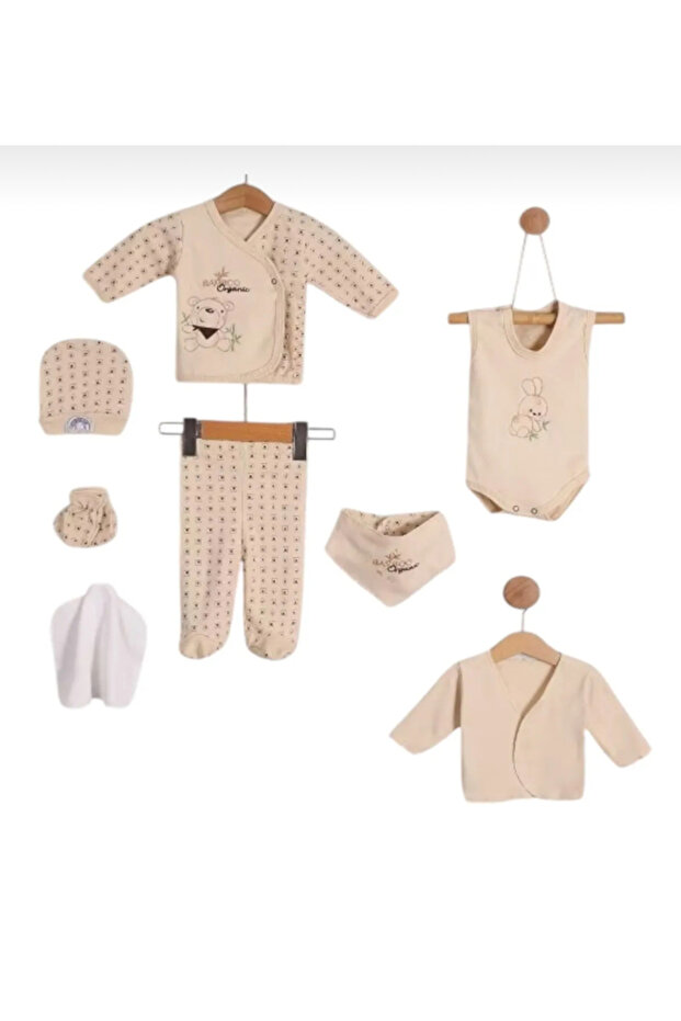 100% Organic Cotton Bamboo 8-Piece Baby Boy/Girl Hospital Discharge Set