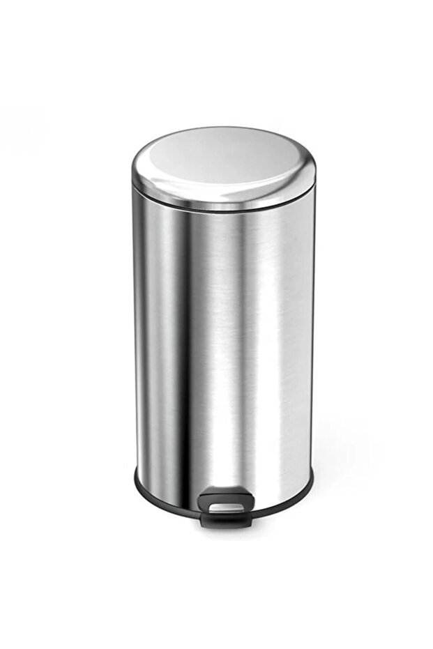 20L Matte Finish Step Trash Can–Quiet-Close Lid, Fingerprint-Proof Stainless Steel For Kitchen