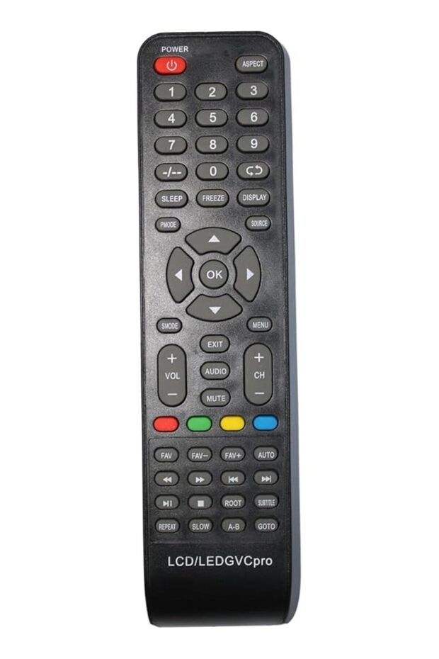 Backlit LED TV Remote Control for GVC PRO Brand, LCD Display