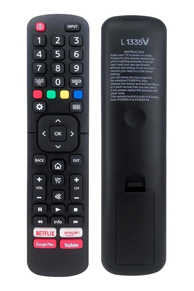 Replacement Remote Control for Hisense Smart Tv- L1335V