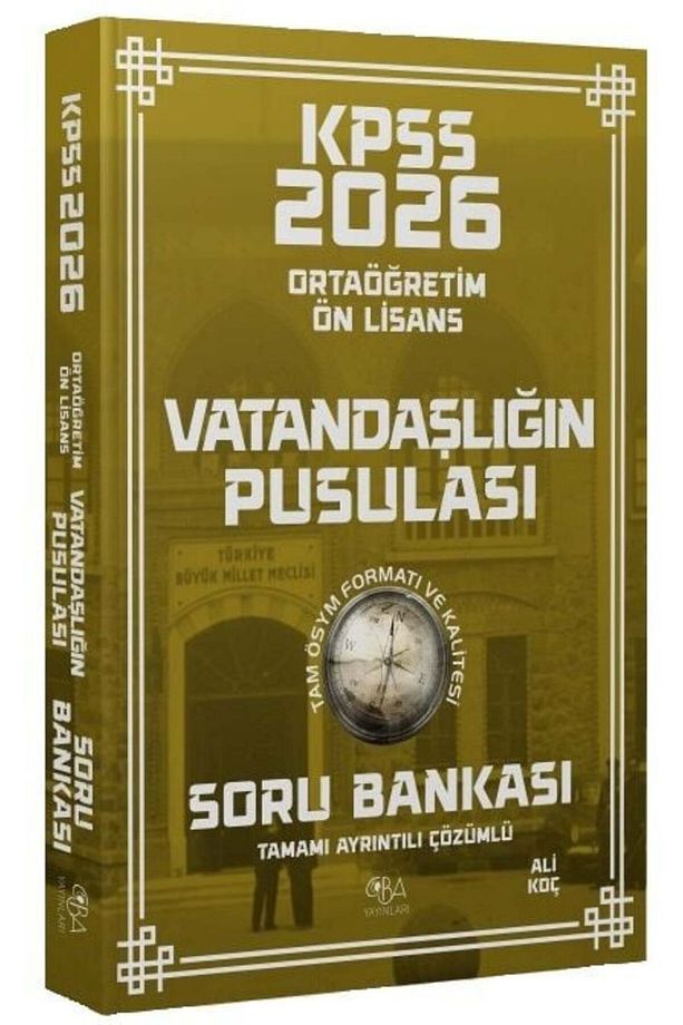 CBA Yayınları 2026 KPSS Lise Ortaöğretim Ön Lisans Vatandaşlık Vatandaşlığın Pusulası Soru Bankası Ç - 1