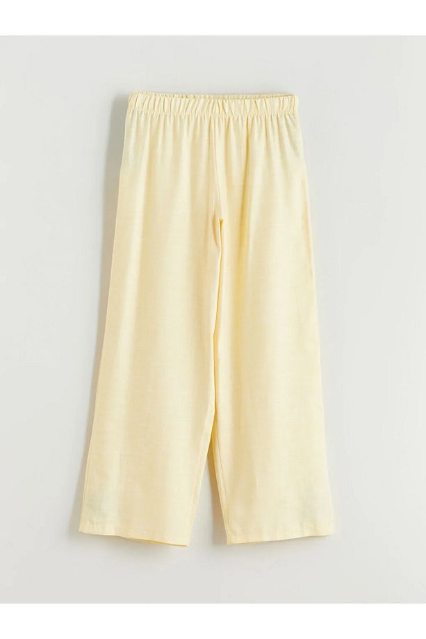 LCW DREAM Sari Kare Yaka Poplin Kadın Pijama Takımı - 3
