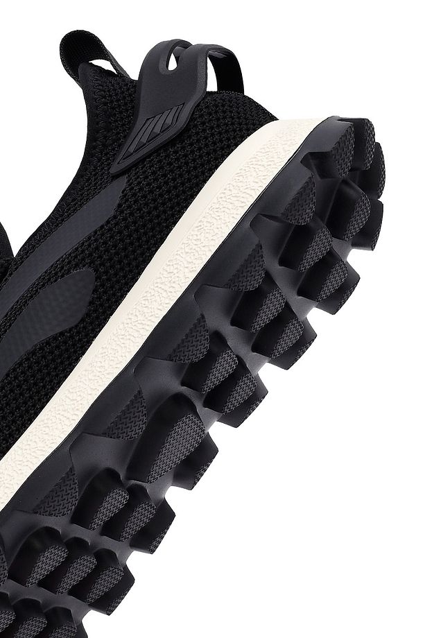 Zero Erkek Siyah Bağcıklı Kalın Tabanlı Kumaş Sneaker 25SFD69406F - 8